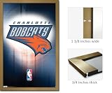 Gold Framed Charlotte Bobcats Logo Poster 5414