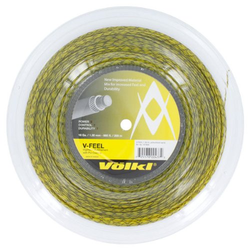 VOLKL V-Feel Black Silver Spiral 16G Reel Tennis String
