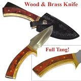 Golden Grip- 10 Inch Brass & Wood Knife