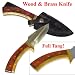 Golden Grip- 10 Inch Brass & Wood Knife