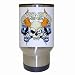 Travel Coffee Drink Mug of Live Fast Die Young Skull Flames and Pistons (Harley David...