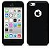 iPhone 5C Case, MagicMobile Hybrid Impact Shockproof Cover Hard Armor Shell and Soft Silicone Skin Layer [ Black - Black ] with Free Screen Protector / Film and Pen Stylus