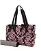 Belvah Quilted Damask 2pc Diaper Bag (Brown/Pink)