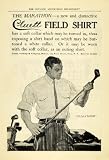 1909 Ad Cluett Peabody Field Shirt Collar Marathon Style Golf Clothing Accessory - Original Print Ad
