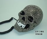 telephone fixe filaire original fun crane tete de mort paillettes (Import de Hong Kong)