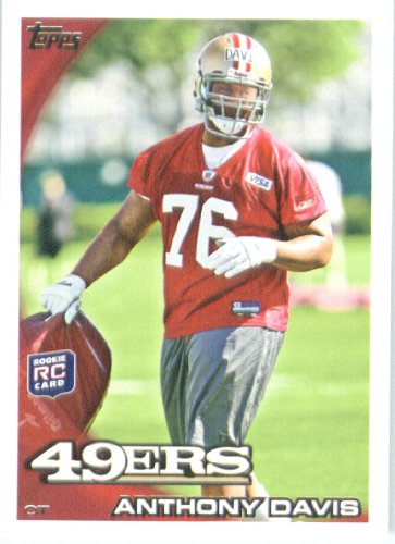 2010 Topps NFL Football Card # 173 Anthony Davis RC - San Francisco 49ers ( Rookie Card) NFL Trading Card in a Protective ScrewDown Case!