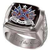 Civil War Commemorative Men's Sterling Silver Ring