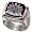 Civil War Commemorative Men's Sterling Silver Ring - size 8.5