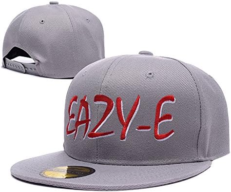 JIUWEI Eazy-E Logo Adjustable Snapback Embroidery Hats Caps - Grey