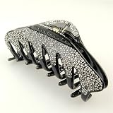 Maurice Black Crystal - Cubitas Avignon Collection (Made in France, Swarovski Crystals, Claw clip)