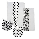 Tadpoles Damask 4-pc. Layette Gift Set - Black/ White