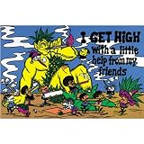 I Get High With a Little Help From My Friends Flocked Blacklight Poster Print - 24x36