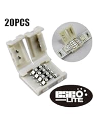 Lighting: Esco-Lite 20PCS 4Pin RGB 5050 LED Light Strip Solderless Connector Adapter For 5050SMD Non-waterproof RGB led strip - Esco-Lite