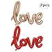 BinaryABC Love Foil Balloon Mylar Balloons,Valentines Day Decorations Balloons,Wedding Party Decoration,2Pcs