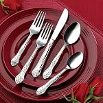 Who sells Piece Rose Elegance Flatware Set
