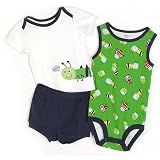 Carter's 3PC Bug Oh-So-Fun Set Discontinued BLUE/GREEN MULTI 9 Mo