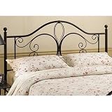 Full,QueenHillsdaleMilwaukeeMetalHeadboardinDarkBrownAntiqueFinish