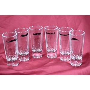 mustache shot glass