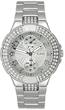 Guess Women's U12003L1 Silver Stainless-Steel Quartz Watch with Silver Dial