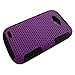 Eagle Cell ZTE Savvy Hybrid TPU Mesh Case - Retail Packaging - Black/Purple