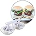 Yumms! Burger Press Double Hamburger Patty Press Slider Mini Appetizer Hamburger Press