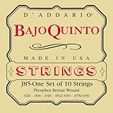 D'Addario J85 Phosphor Bronze Bajo Quinto Strings,10 string