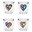 Patriotic Ladies 12 oz Double-Old-Fashioned Insulated Beverage Tumblers Set, Clear (4 designs)