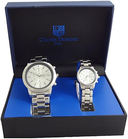 Charles Dumont Paris His & her Gift Set Silver Alloy Metal Case