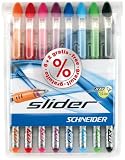 SCHNEIDER Kugelschreiber slider XB colours, 8er Etui