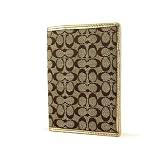 コーチ　シグネチャー　パスポートケース　（ブラウン・ゴールド）　F60354    Coach Mini Signature Passport Case F60354