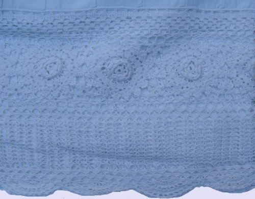 King Handmade Crochet Lace Bedskirt 14