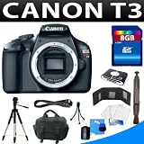 Canon EOS Rebel T3 Digital Slr Camera (Body) + 8gb Camera Accessory Kit