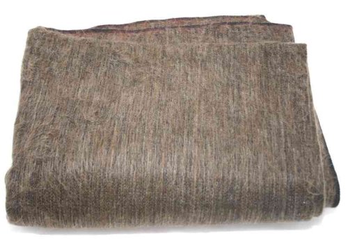Super Soft 100% Alpaca Wool Reversible Throw Blanket Dark Brown Earth ToneBlack Highlights