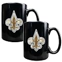 2 Pc New Orleans Saints Coffee Mug Set - Black
