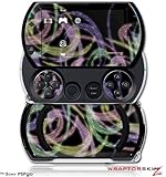 PSPgo Skin and Screen Protector Kit - Neon Swoosh on Black fits Sony PSP go ....