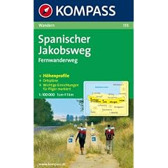 Spanischer Jakobsweg 1 : 100 000: Fernwanderweg, H�henprofile, Ortspl�ne, wichtige Einrichtungen f�r Pilger markiert