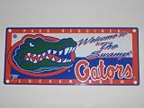 FLORIDA GATORS 19 x 8 Plastic Clubhouse LOCKER ROOM SIGN with Team Colors & Logo