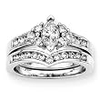 14K White Gold 1 1/4 ct. Diamond Bridal Engagement Set