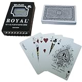 Set of 3 One Blue Deck- Royal Plastic Playing Cards w/Cross Pattern