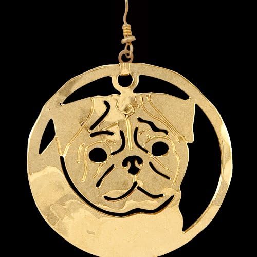 Haute Dauge Pug Gold Plated Earrings (T180EAR)