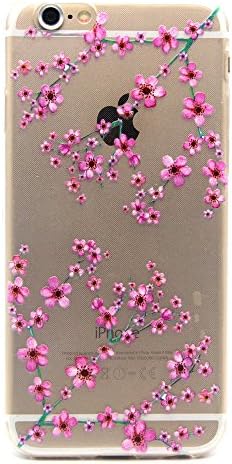 Iphone 6 Plus Case, Dealspank® Stylish Pattern Ultra Slim Soft Flexible TPU Protective Case for iPhone 6 Plus / 6S Plus 5.5 Inch - Plum+ A shinning hair bun sent randomly