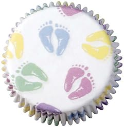WILTON BABY FEET BAKING CUPS STD 75CT 415-113