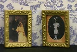 Miniature Set of 2 Vintage Look Framed Prints