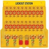 Master Lock 20 Pack Lockout Station with Cover, Includes 20 Xenoy Padlocks