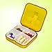 Sannysis Portable Mini 4 Slots Drug Medicine Pill Box Case Organizer (Orange)