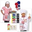 Melissa and Doug Waitress and Chef Outfit Dress Up Costume Set