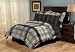 Sanders Home Collection Jayden Reversible 8-Piece Queen Bed in a Bag Bedding Set, Black