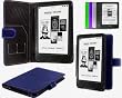 Navitech Blue Bicast Leather Case Cover For The Glo 6 Inch " E-reader