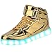 Christmas Gift: Cool High Top LED Shoes LED Light Up Sneaker & 7 Color Light & USB Charger