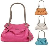 Produkt-Bild: TAMARIS Handtasche, Henkeltasche, Raffungen, Stern-Anh&auml;nger, 4 Farben: pink, quarz, t&uuml;rkis oder orange